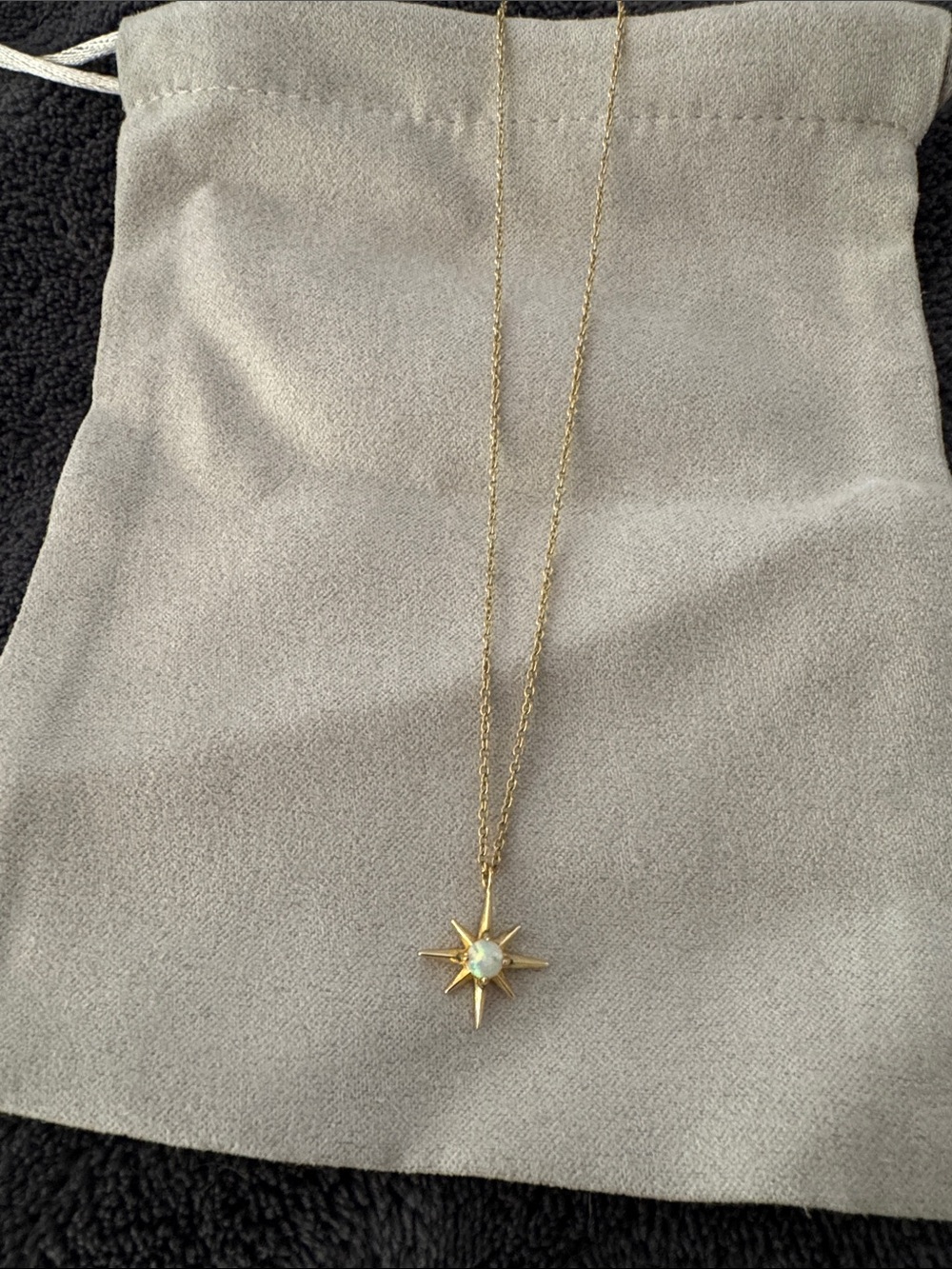 Gorjana Gold Starburst Opal Pendant Necklace